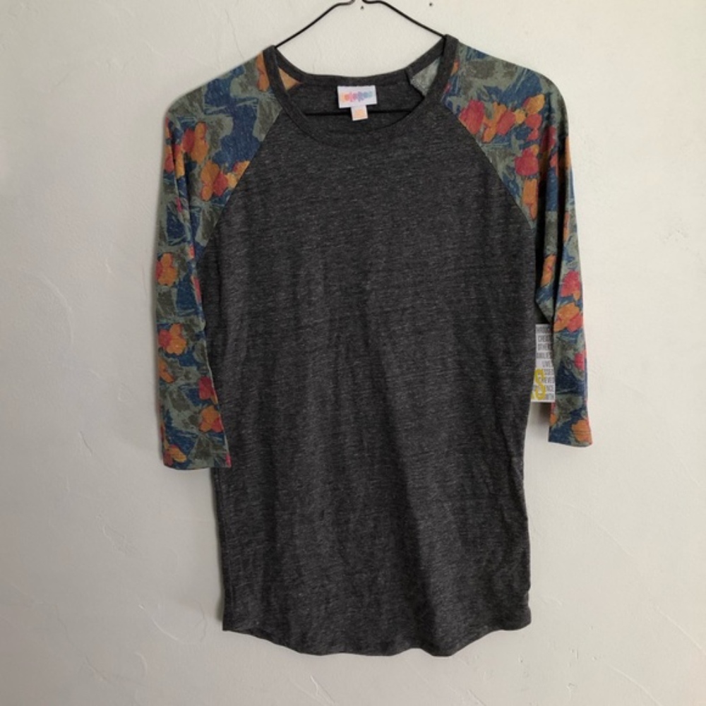 NWT lularoe randy with floral sleeves